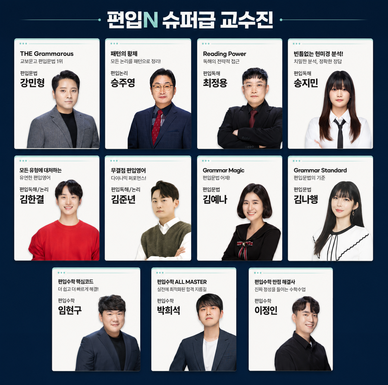편입N 편입영어·편입수학 교수진 프로필